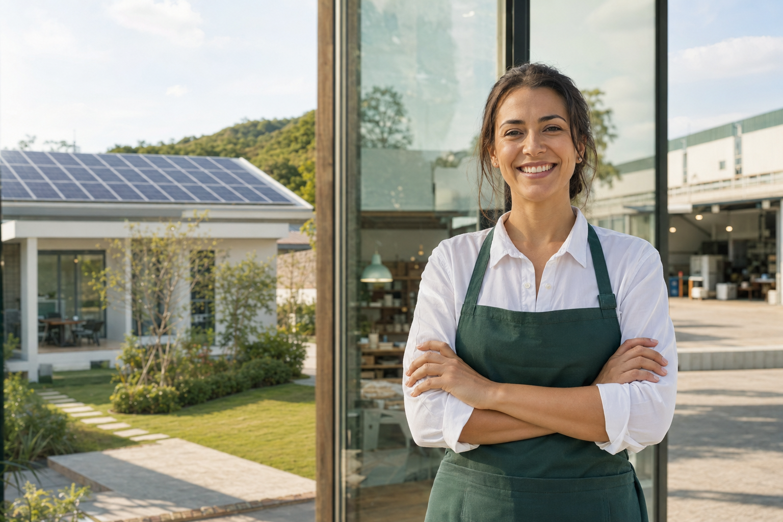 Empresária brasileira em seu ambiente de trabalho